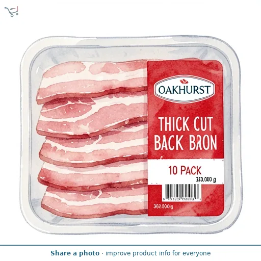 Thick Cut Smoked Back Bacon 10 Pack