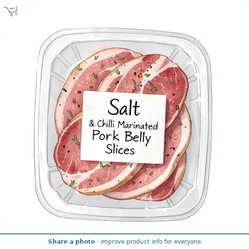 Salt & Chilli Marinated Pork Belly Slices