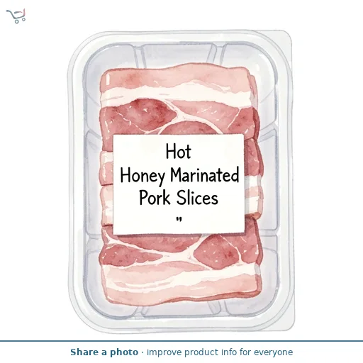 Hot Honey Marinated Pork Belly Slices