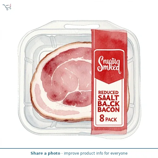 Smoked Reduced Salt Back Bacon 8 Pack
