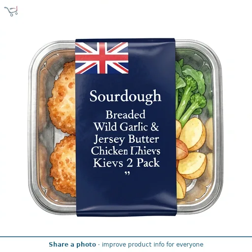 Sourdough Breaded Wild Garlic & Jersey Butter Chicken Kievs 2 Pack
