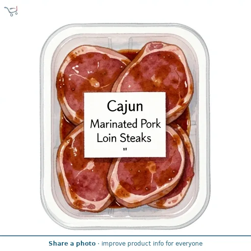 Cajun Marinated Pork Loin Steaks