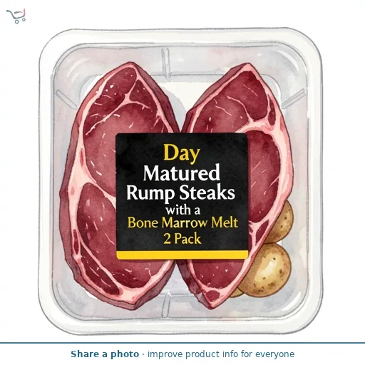30 Day Matured Rump Steaks with a Bone Marrow Melt 2 Pack