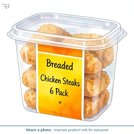 Breaded Chicken Steaks 6 Pack