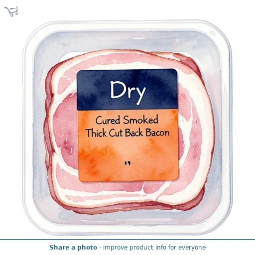 Dry Cured Smoked Thick Cut Back Bacon