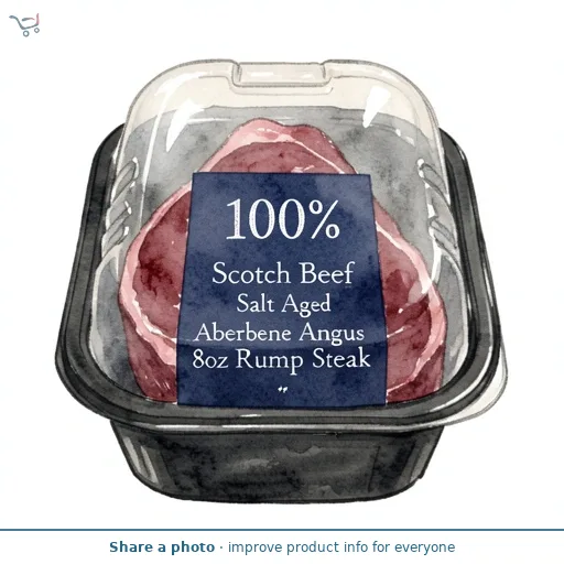 100% Scotch Beef Salt Dry Aged Aberdeen Angus 8oz Rump Steak