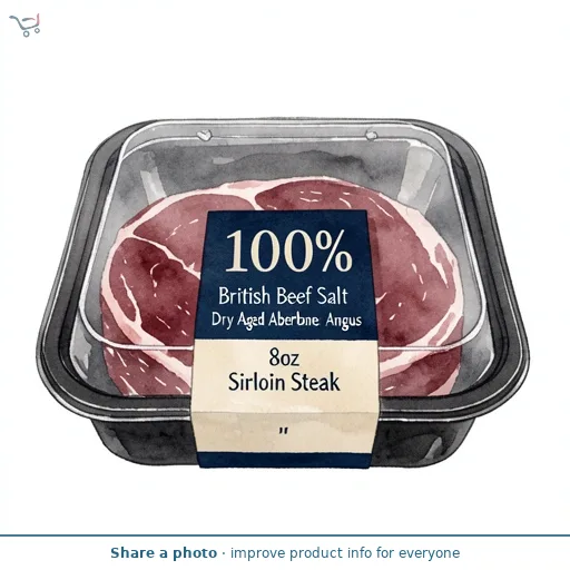 100% British Beef Salt Dry Aged Aberdeen Angus 8oz Sirloin Steak