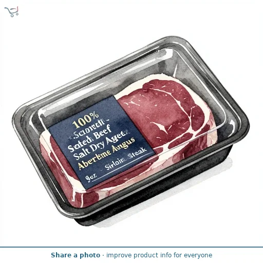 100% Scotch Beef Salt Dry Aged Aberdeen Angus 8oz Sirloin Steak