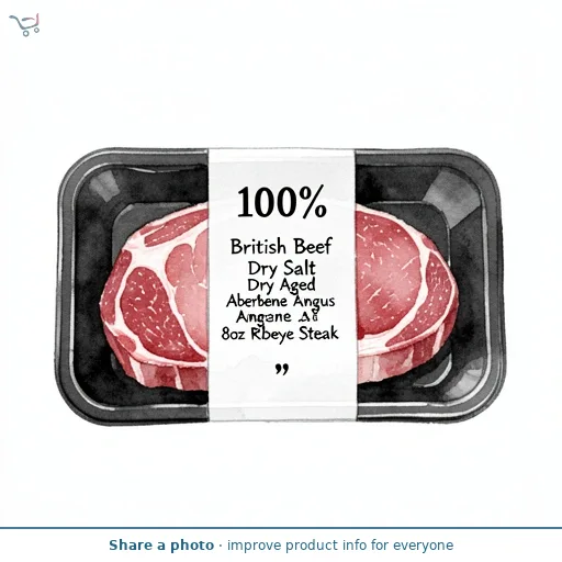 100% British Beef Salt Dry Aged Aberdeen Angus 8oz Ribeye Steak