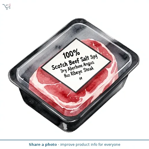 100% Scotch Beef Salt Dry Aged Aberdeen Angus 8oz Ribeye Steak