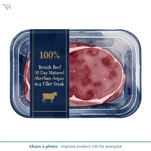 100% British Beef 30 Day Matured Aberdeen Angus 6oz Fillet Steak