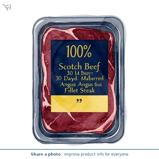 100% Scotch Beef 30 Day Matured Aberdeen Angus 6oz Fillet Steak
