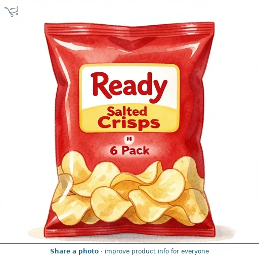 Ready Salted Crisps 6 Pack