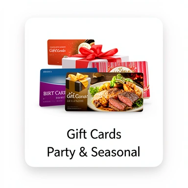 Gift Cards, Party & Seasonal